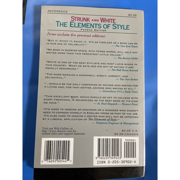The Elements of Style by E. White, William Strunk Jr. and William Strunk 1999 - Picture 2 of 4